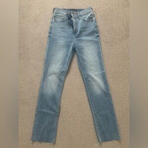 Express Light Blue Straight Leg Jeans